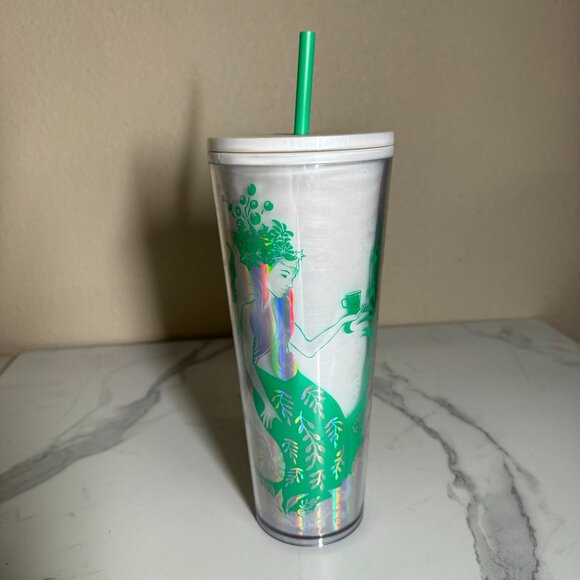 2022 Starbucks Siren Mermaid Iridescent Cold‎ Cup Tumbler 24 oz NEW - Picture 1 of 5